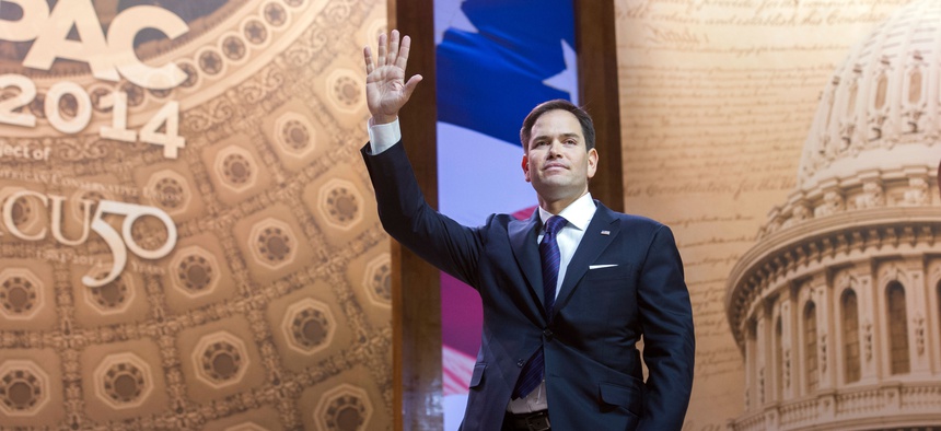 Sen. Marco Rubio, R-Fla., after speaking at the Conservative Political Action Committee conference