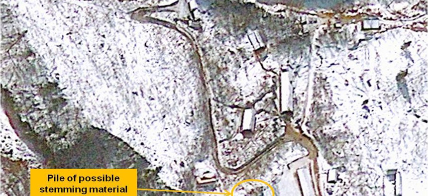 This Jan. 23. 2013 satellite image provided by GeoEye shows North Korea's Punggye-ri nuclear test facility where underground nuclear tests were conducted in 2006 and 2009.