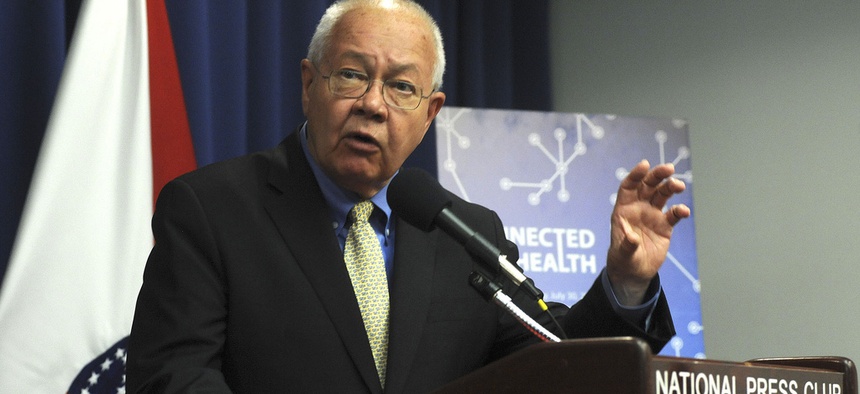 Dr. Robert Petzel speaks at the Connected Health Showcase in Washington, D.C., on July 30, 2013.