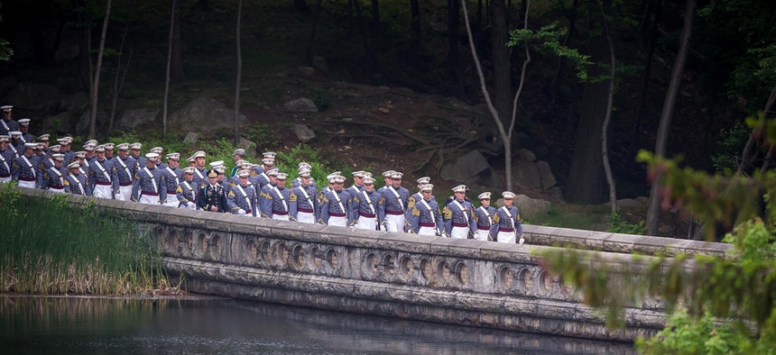 More than 1,000 cadets of Class of 2014 marched to Michie Stadium May 28, during the U.S. Military Academy’s Graduation and Commissioning Ceremony in West Point, N.Y.