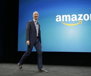 Amazon CEO Jeff Bezos introduces the new Amazon Fire Phone during an event in Seattle. Amazon CEO Jeff Bezos introduces the new Amazon Fire Phone during an event in Seattle.