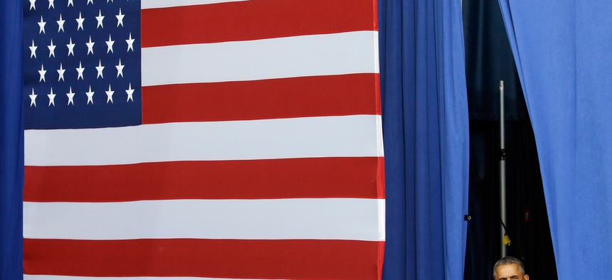 President Obama is introduced at Laborfest 2014 at Henry Maier Festival Park, Sept. 1, 2014, in Milwaukee.