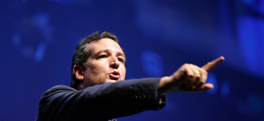U.S. Sen. Ted Cruz, R-Texas, speaks during The Family Leadership Summit, Aug. 9, 2014, in Ames, Iowa.