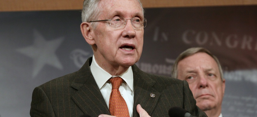 Senate Majority Leader Harry Reid, D-Nev., and Sen. Dick Durbin, D-Ill.