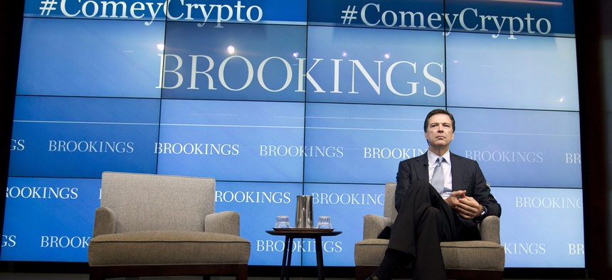 FBI Director James Comey speaks about the impact of technology on law enforcement, on October 16, 2014.