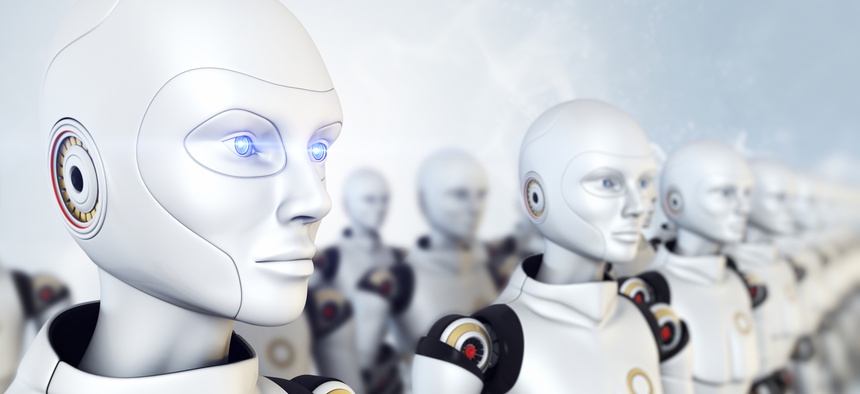 Robot army.