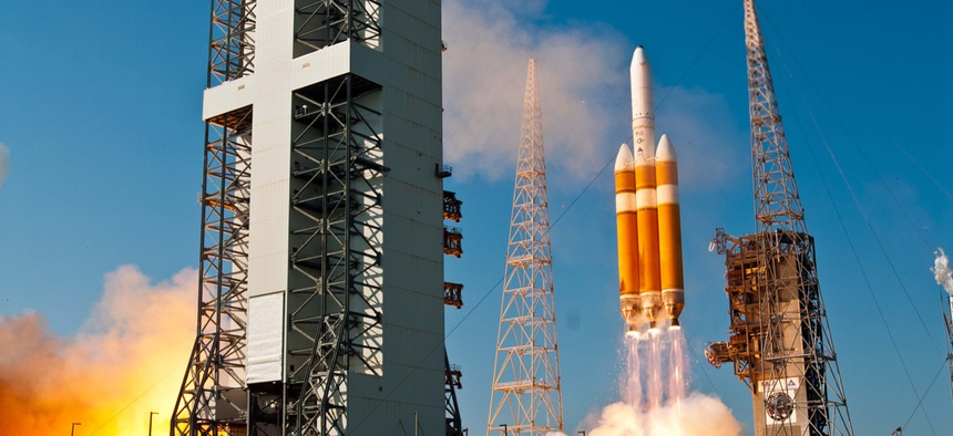 An NRO satellite launches from Cape Canaveral, Florida.
