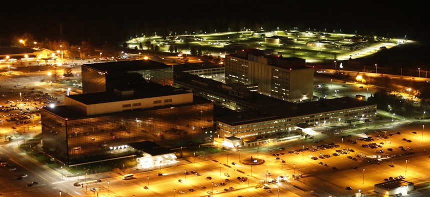 The outside of the National Security Agency's main headquarters, at Fort Meade, Maryland.