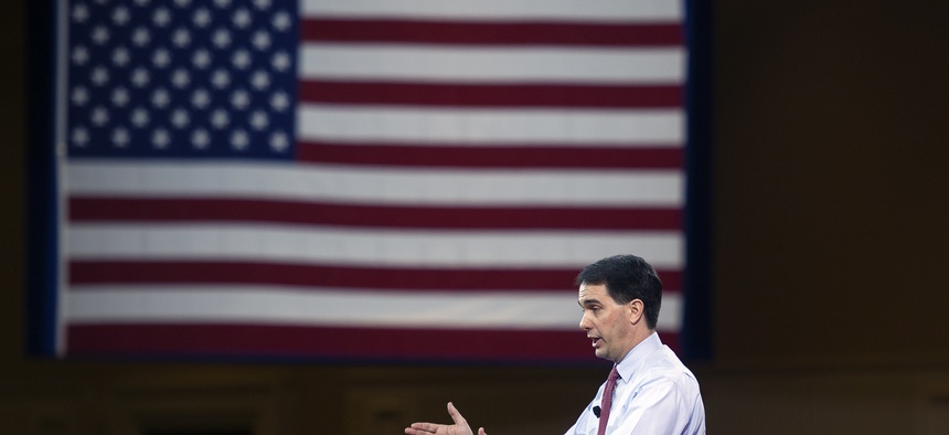 Wisconsin Gov. Scott Walker speaks during the Conservative Political Action Conference, on Feb. 26, 2015.