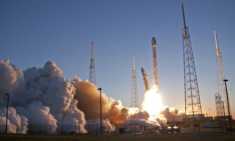 An unmanned Falcon 9 SpaceX rocket lifts off from launch complex 40 at the Cape Canaveral Air Force Station, Wednesday, Feb. 11, 2015. An unmanned Falcon 9 SpaceX rocket lifts off from launch complex 40 at the Cape Canaveral Air Force Station, Wednesday, Feb. 11, 2015.