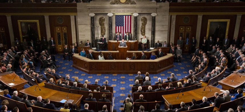 Afghanistan's president Ashraf Ghani speaks during a joint session of Congress, on March 25, 2015.
