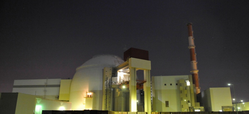 In this file photo released on Nov. 30, 2009 by the semi-official Iranian Students News Agency (ISNA), the reactor building of Iran's Bushehr Nuclear Power Plant is seen, just outside the port city of Bushehr, Iran.