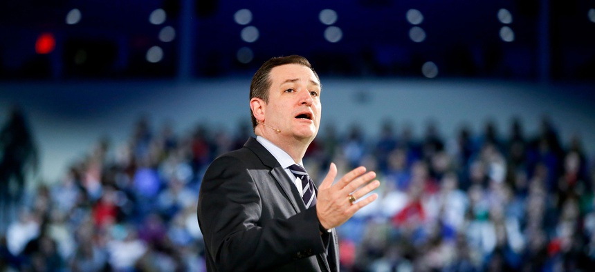 Sen. Ted Cruz, R-Texas speaks at Liberty University, March 23, 2015 in Lynchburg, Va., to announce his campaign for president.