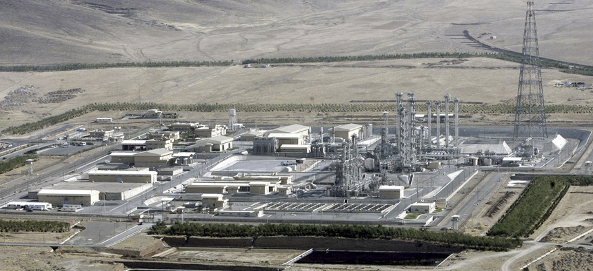 This Saturday, Aug. 26, 2006 file photo, shows an aerial view of a heavy-water production plant in the central Iranian town of Arak.