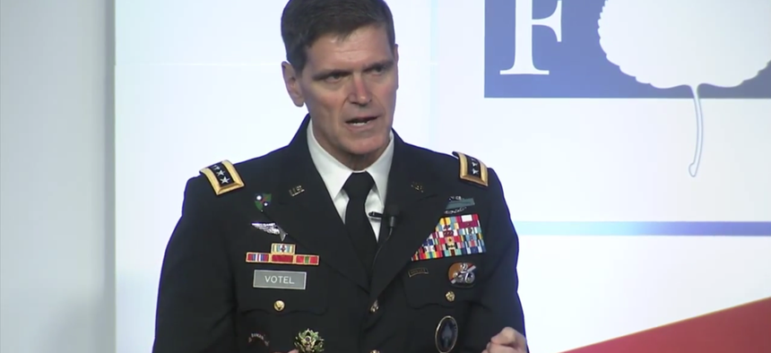 U.S. Special Operations Command commander Gen. Joseph Votel answers a question at the Aspen Security Forum on July 24, 2015.