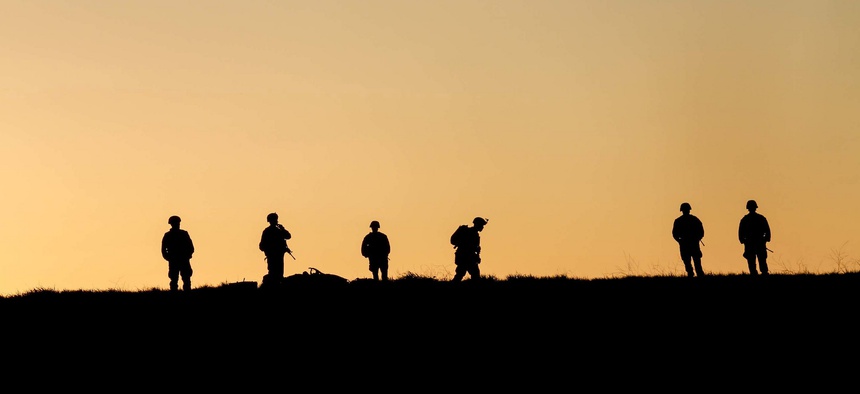 Marines with Battalion Landing Team 3rd Battalion, 1st Marine Division, 15th Marine Expeditionary Unit conduct a leaders’ reconnaissance during Amphibious Squadron/Marine Expeditionary Unit Integration Training aboard Camp Pendleton, Calif.,March 15, 2015