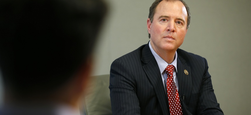 Rep. Adam Schiff, D-Calif., ranking member on the House Intelligence Committee, participates in an interview with The Associated Press, Tuesday, May 12, 2015.