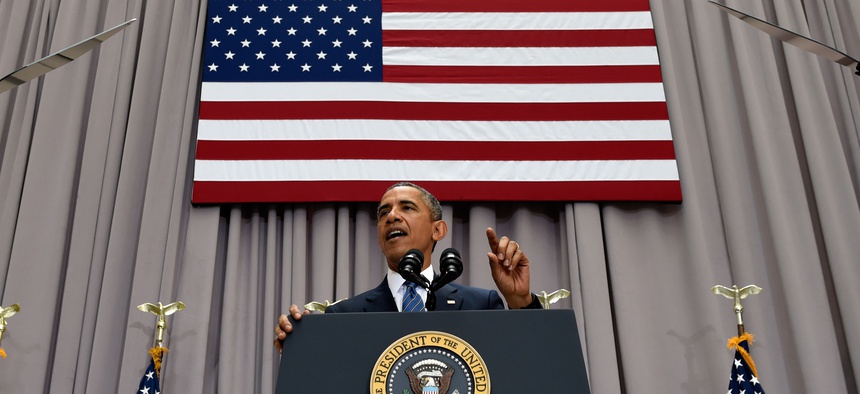 President Barack Obama speaks about the nuclear deal with Iran, Wednesday, Aug. 5, 2015, at American University in Washington.