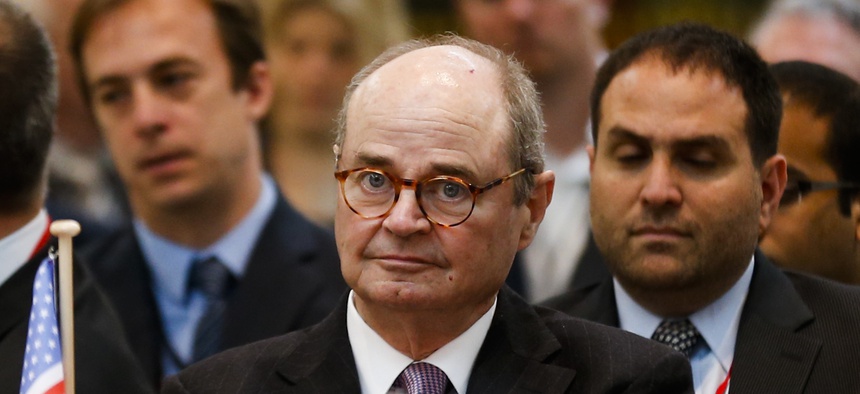 U.S. special envoy for Afghanistan and Pakistan James Dobbins, attends a meeting of the international Afghanistan Contact Group at Germany's Foreign Ministry in Berlin on May 14, 2013.