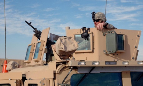 Soldiers use the Objective Gunner Protection Kit mounted on an M114 Humvee in Iraq. The OGPK was named one of the Army's 10 Greatest Inventions for 2007. Rock Island Arsenal produced approximately 28,000 OGPKs. Soldiers use the Objective Gunner Protection Kit mounted on an M114 Humvee in Iraq. The OGPK was named one of the Army's 10 Greatest Inventions for 2007. Rock Island Arsenal produced approximately 28,000 OGPKs.