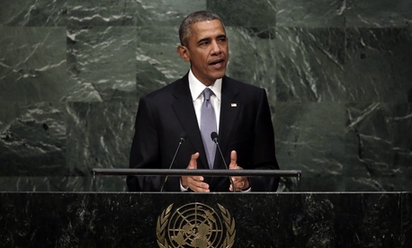 U.S. President Barack Obama addresses the 70th session of the United Nations General Assembly on Sept. 28, 2015. U.S. President Barack Obama addresses the 70th session of the United Nations General Assembly on Sept. 28, 2015.