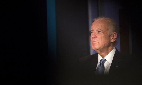 Vice President Joe Biden participates in a tribute to former Vice President Walter Mondale, Tuesday, October 20, 2015, at George Washington University in Washington, D.C. 