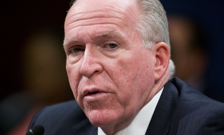 CIA Director John Brennan testifies on Capitol Hill in Washington, Thursday, Sept. 10, 2015, before the House Intelligence Committee hearing on on cyber attacks. CIA Director John Brennan testifies on Capitol Hill in Washington, Thursday, Sept. 10, 2015, before the House Intelligence Committee hearing on on cyber attacks.