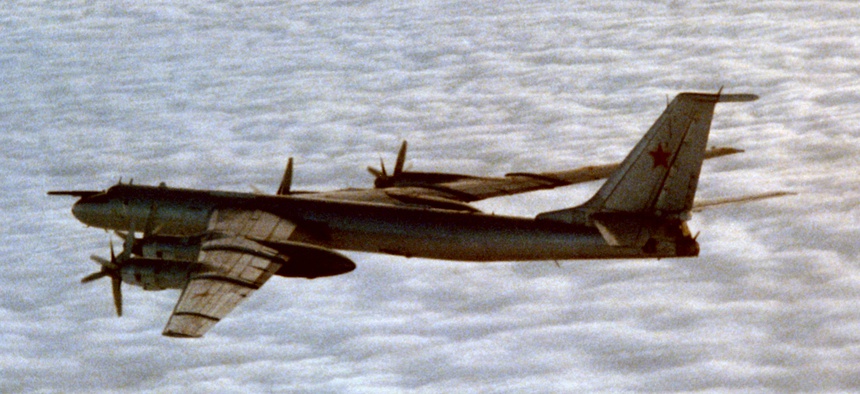 "Top Gun" came out in 1986, the same year the U.S. Navy photographed this Soviet Tu-142 maritime patrol aircraft — the same type that recently flew past the USS Ronald Reagan.