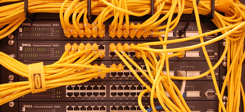 A server room.