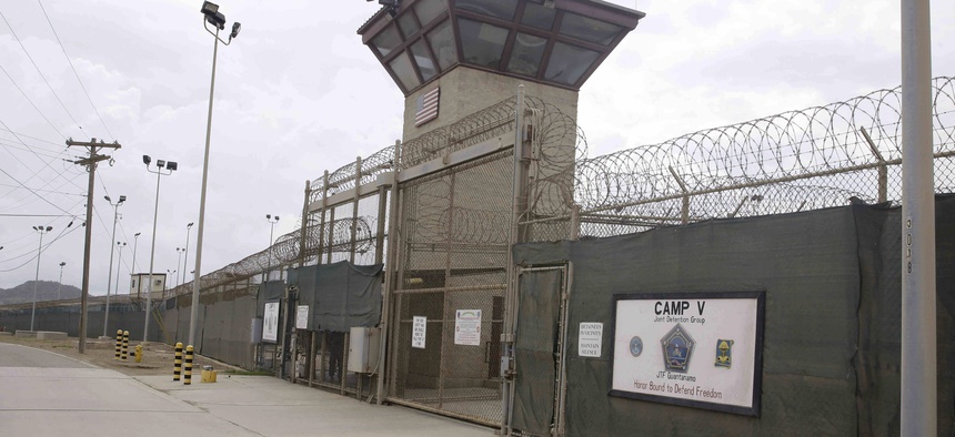 The entrance to Camp 5 and Camp 6 at the U.S. military's Guantanamo Bay detention center.