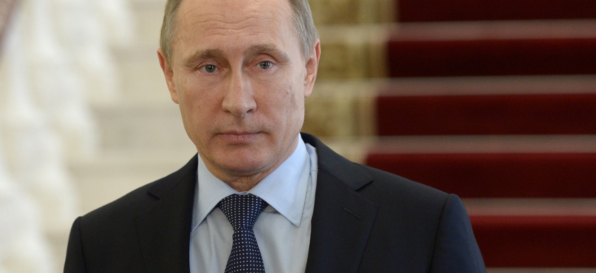 Russian President Vladimir Putin meets the press in Nizhny Tagil in the Ural mountains, Russia, on Wednesday, Nov. 25, 2015.