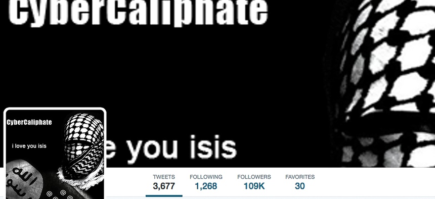This screen grab made Monday, Jan. 12, 2015 show the front page of the U.S. Central Command twitter account after is was hacked.