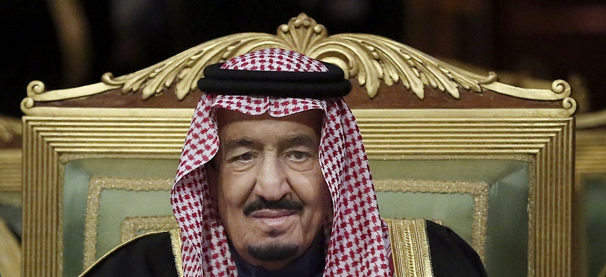 In this Wednesday, Dec. 9, 2015 file photo, King Salman of Saudi Arabia opens the 36th session of the Gulf Cooperation Council Summit in Riyadh.