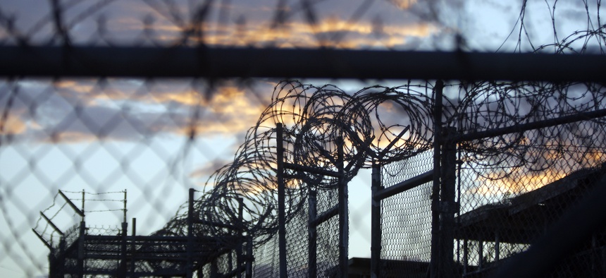 Dawn arrives at the now closed Camp X-Ray, which was used as the first detention facility for al-Qaida and Taliban militants who were captured after the Sept. 11 attacks.