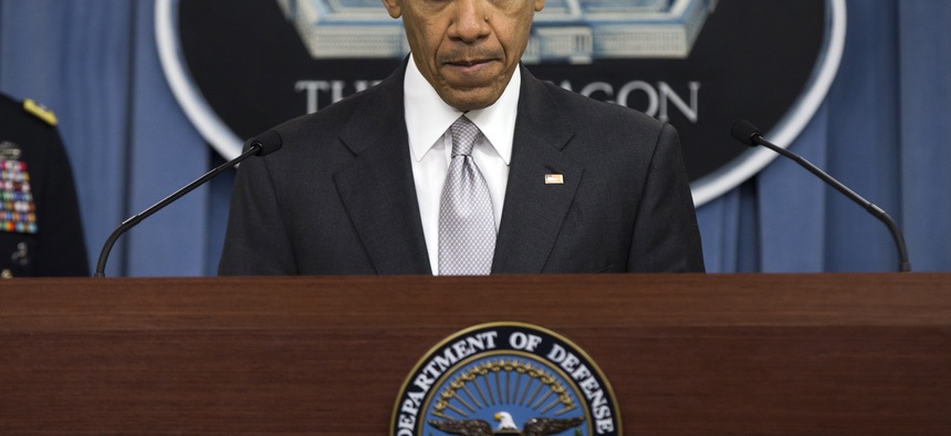 President Obama laid out his vision for fighting ISIS with still-limited military power, Dec. 2015.