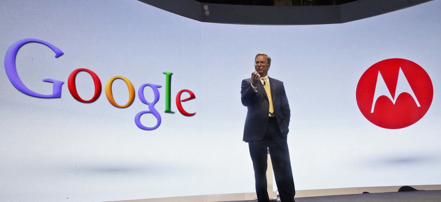 ric Schmidt, Google's chairman, speaks during a press conference on Wednesday, Sept. 5, 2012 in New York.