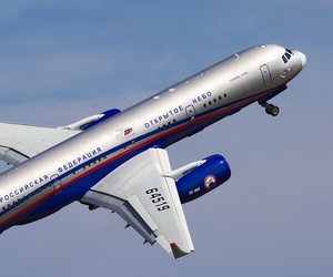 Russia's Tu-214ON Open Skies aircraft flies at the MAKS-2011 airshow outside Moscow. Russia's Tu-214ON Open Skies aircraft flies at the MAKS-2011 airshow outside Moscow.