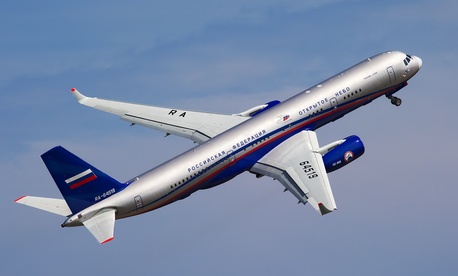 Russia's Tu-214ON Open Skies aircraft flies at the MAKS-2011 airshow outside Moscow. Russia's Tu-214ON Open Skies aircraft flies at the MAKS-2011 airshow outside Moscow.