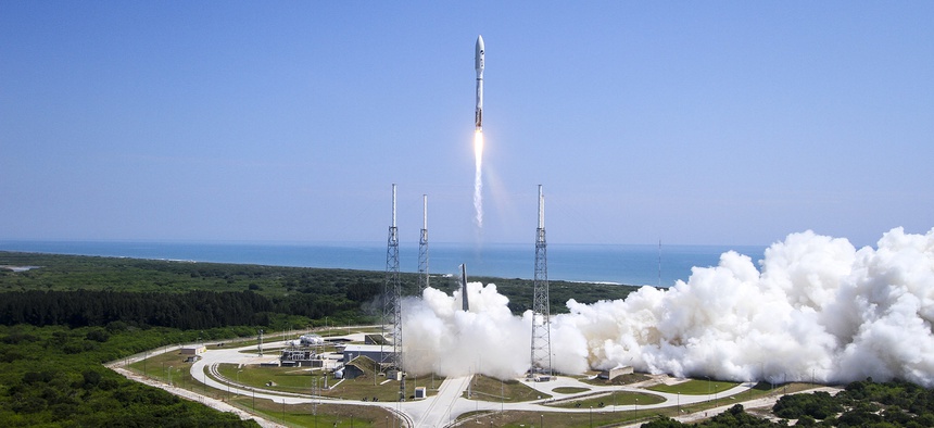 The Air Force and its mission partners successfully launched the AFSPC-5 mission aboard the Space and Missile Systems Center procured United Launch Alliance Atlas V launch vehicle at Cape Canaveral Air Force Station, Florida, May 20, 2015.