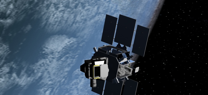 The Air Force's Space Based Space Surveillance satellite keeps tabs on spacecraft and orbiting junk 390 miles up.