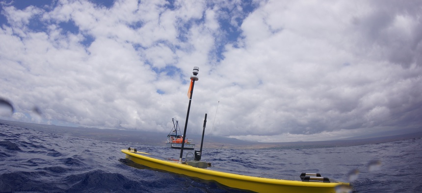 The Wave Rider SV3 combines solar power with a unique way to harness wave motion to carry sensors on months-long patrols.