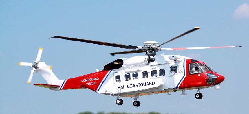 The first S-92 helicopter delivered to Bristow Group for search-and-rescue service in the United Kingdom seen in September 2014.