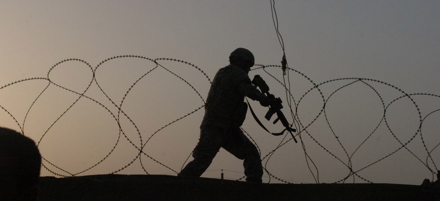 A U.S. soldier in Baghdad, May 2007.