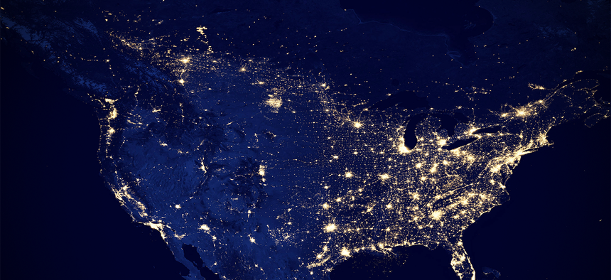 North America at night, 2012.