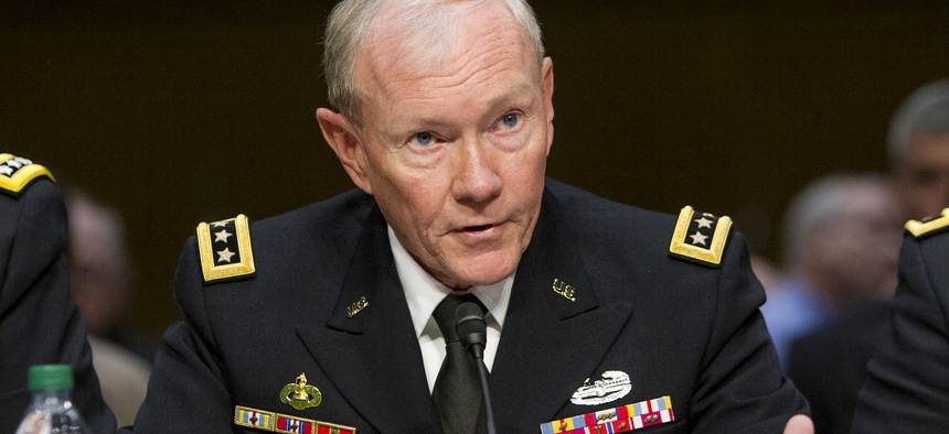 Chairman of the Joint Chiefs of Staff Gen. Martin E. Dempsey testifies before the U.S. Senate Armed Services Committee in Washington, D.C., on June 4, 2013.