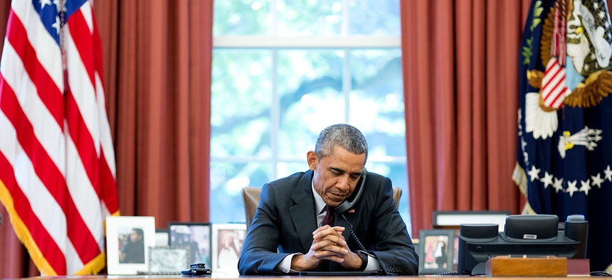 President Barack Obama at the White House, August 4, 2015.