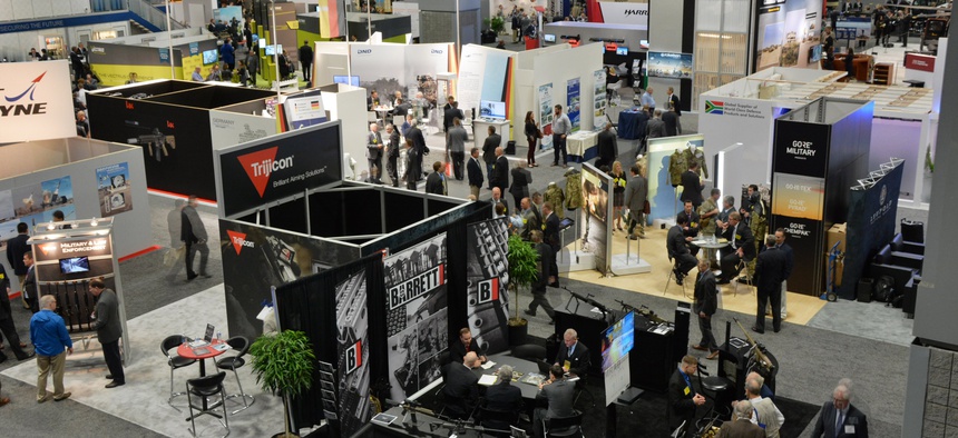 There are more than 600 exhibitors at this year's annual meeting of the Association of the United States Army.