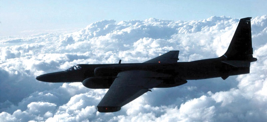 A U.S. Air Force U-2S aircraft at an undisclosed location, photographed February 3, 2012.