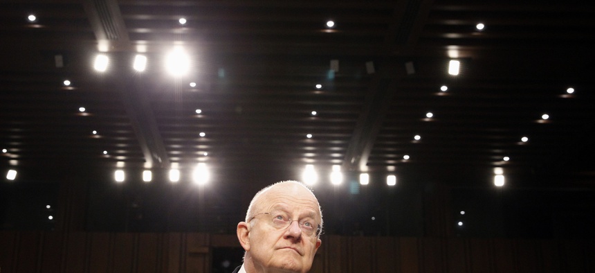 Director of the National Intelligence James Clapper arrives on Capitol Hill in Washington, Tuesday, Feb. 9, 2016, to testify before the Senate Intelligence Committee hearing on worldwide threats.