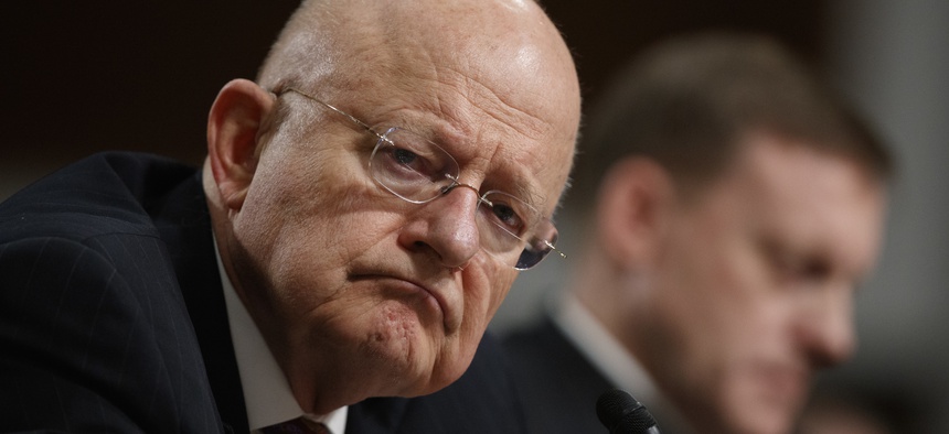Director of National Intelligence James Clapper listens to questions while testifying on Capitol Hill in Washington, Thursday, Jan. 5, 2017